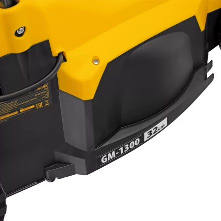 Газонокосилка электрическая GM-1300, 1300 Вт, шир. 32 см, 5 уров., травосб. 35 л Denzel 96627 купить в Нижневартовске