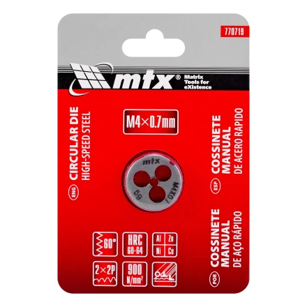 Плашка М4 х 0.7 мм, Р6М5 Matrix 770719 купить в Нижневартовске