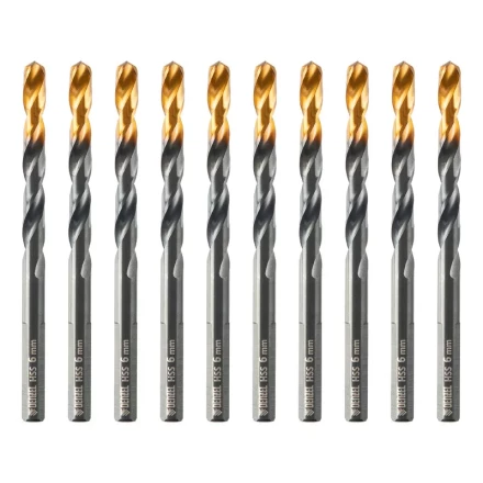 Сверло по металлу Denzel, 6 мм, HSS-Tin, Golden Tip, 10 шт. 717215 купить в Нижневартовске