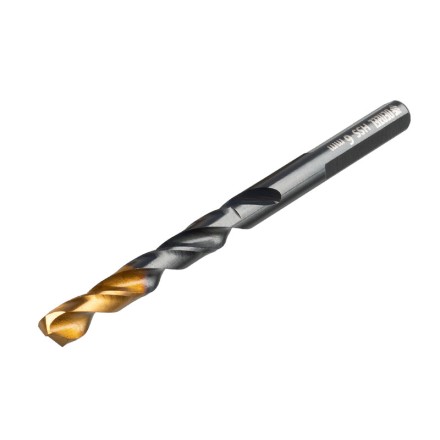 Сверло по металлу Denzel, 6 мм, HSS-Tin, Golden Tip, 10 шт. 717215 купить в Нижневартовске