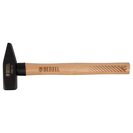 Молоток слесарный, 1000 г Denzel, кованый квадратный боек, буковая рукоятка 10437 купить в Нижневартовске