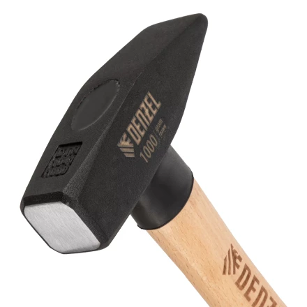 Молоток слесарный, 1000 г Denzel, кованый квадратный боек, буковая рукоятка 10437 купить в Нижневартовске