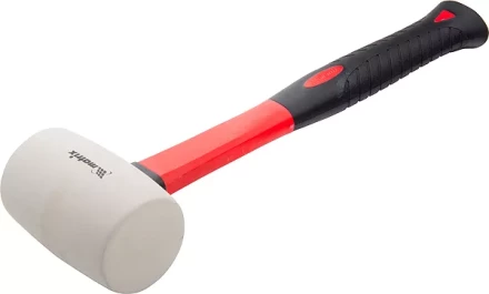 Киянка резиновая, 680 г, белая резина, фибергласовая рукоятка MATRIX 11197 купить в Нижневартовске