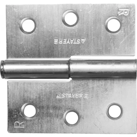 Петля дверная STAYER &quot;MASTER&quot; разъемная, цвет белый цинк, правая, 75мм 37613-75-1R купить в Нижневартовске