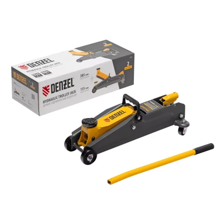 Домкрат гидравлический подкатной Denzel 51230, 2 т, 135-385 мм купить в Нижневартовске