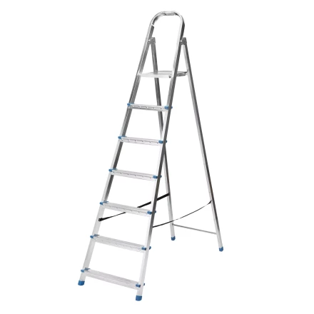 Стремянка Сибртех 97839, 7 ступеней, стальная, оцинкованная купить в Нижневартовске