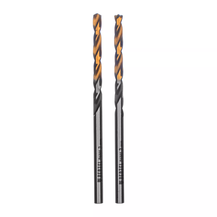 Сверло спиральное по металлу Denzel 3 x 61мм, Р6М5, Golden Tip, многогранная заточка, 2шт., 718268 купить в Нижневартовске