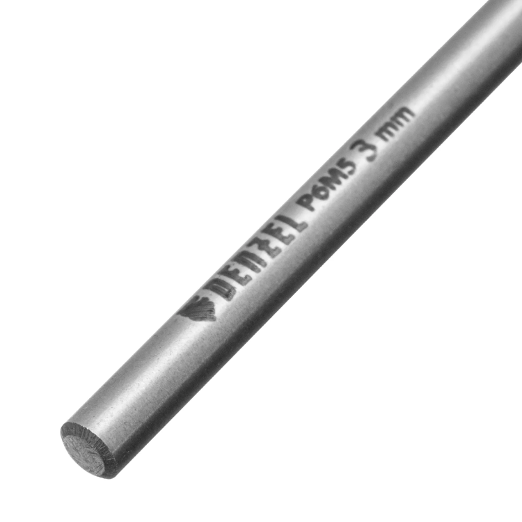 Сверло спиральное по металлу Denzel 3 x 61мм, Р6М5, Golden Tip, многогранная заточка, 2шт., 718268 купить в Нижневартовске