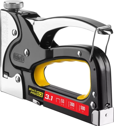 Степлер для скоб "BlackPro 53" 3-в-1: тип 53 (4-14 мм) / 300 (10-14 мм) / 500 (14 мм), STAYER Professional 31507 купить в Нижневартовске