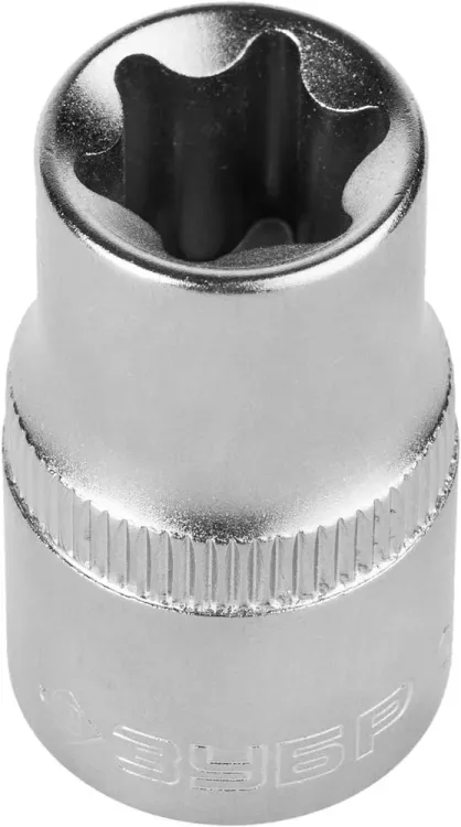 Головка торцовая ЗУБР "МАСТЕР" (1/2"), Cr-V, E-TORX, хроматированное покрытие, E16 27719-16 купить в Нижневартовске