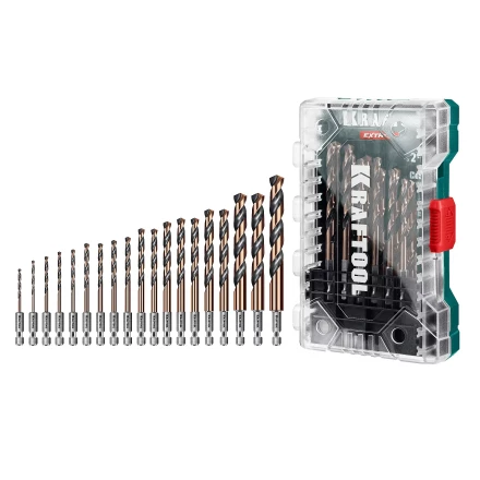 Набор сверл по металлу, хвостовик НЕХ-1/4, сталь М35-Со5% 29652-H19 купить в Нижневартовске
