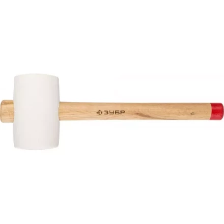 Киянка ЗУБР "МАСТЕР" резиновая белая, с деревянной рукояткой, 0,34кг 20511-340_z01 купить в Нижневартовске