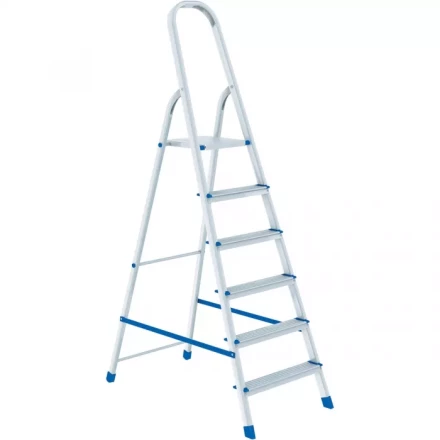 Стремянка 6 ступеней алюминиевая СИБРТЕХ 97716 купить в Нижневартовске