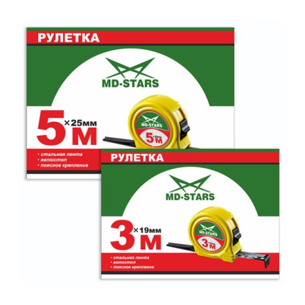 Рулетка измерительная MD-STARS 67-10025 купить в Нижневартовске