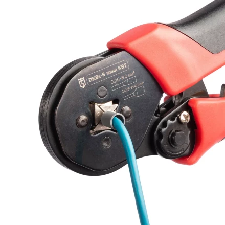 Пресс-клещи КВТ ПКВк-6 мини для опрессовки втулочных наконечников до 6.0 мм (89787) купить в Нижневартовске