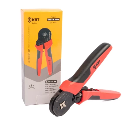 Пресс-клещи КВТ ПКВк-6 мини для опрессовки втулочных наконечников до 6.0 мм (89787) купить в Нижневартовске