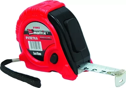 Рулетка Rubber 7,5 м х 25 мм обрезиненный корпус  MATRIX 31001 купить в Нижневартовске
