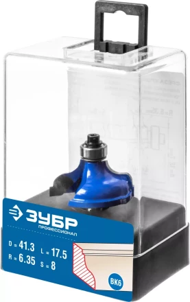 ЗУБР 41.3 x 18 мм, радиус 6.3 мм, фреза кромочная калевочная №5, Профессионал (28706-41.3) купить в Нижневартовске