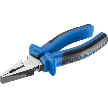 Плоскогубцы комбинированные ЗУБР эксцентриковое расположение шарнира, особостойкое спец. покрытие Н12Х1 (никель/хром), двухком рукоятки, 200мм 2201-1-20_z01 купить в Нижневартовске