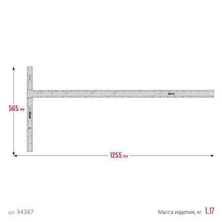 ЗУБР Т-угольник алюминиевый, Профессионал (34387) купить в Нижневартовске