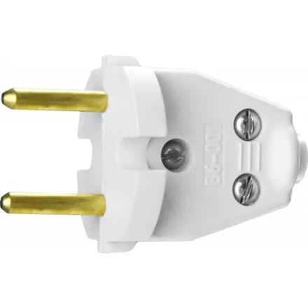 Вилка СИБИН электрическая, разборная, 6А/220В, белая 55152-W купить в Нижневартовске