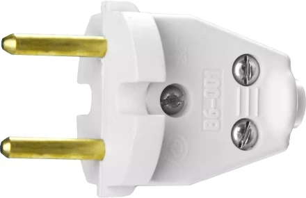 Вилка СИБИН электрическая, разборная, 6А/220В, белая 55152-W купить в Нижневартовске