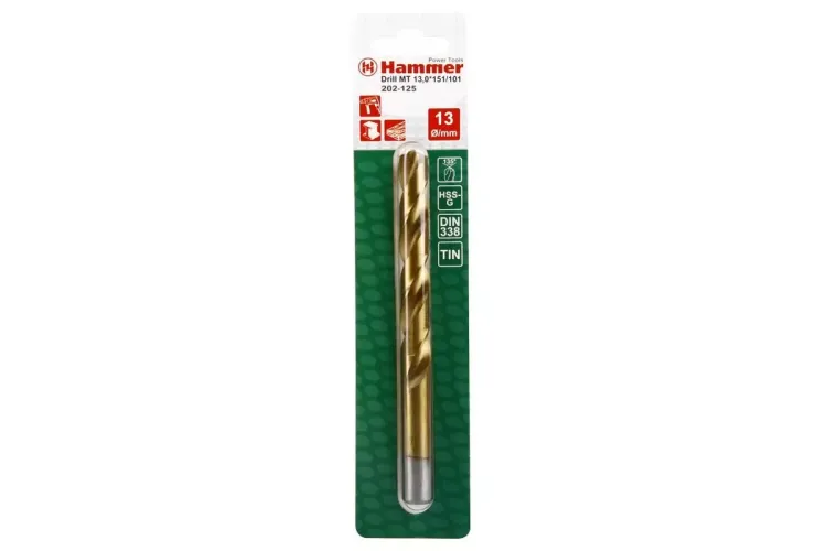 Сверло по металлу HAMMER Ф13х151мм (DR MT 13,0мм*151/101мм) купить в Нижневартовске