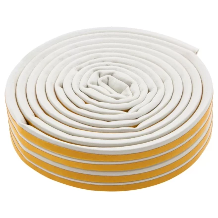 Уплотнитель резиновый, 12 м, профиль "D", белый Сибртех 88909 купить в Нижневартовске