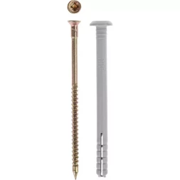 Дюбель-гвоздь ЗУБР "МАСТЕР" полипропиленовый, грибовидный бортик, 6 x 80 мм, 950 шт 4-301350-06-080