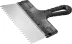 Шпатель ЗУБР "СТАНДАРТ" фасадный, стальное полотно, 250мм, зуб 6х6 10053-25 купить в Нижневартовске