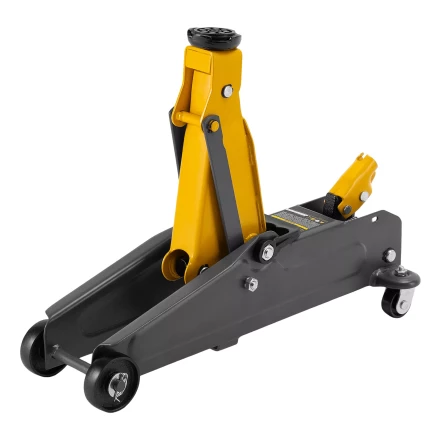 Домкрат гидравлический подкатной Denzel 51231, 2 т, 135-385 мм, в пласт. кейсе купить в Нижневартовске