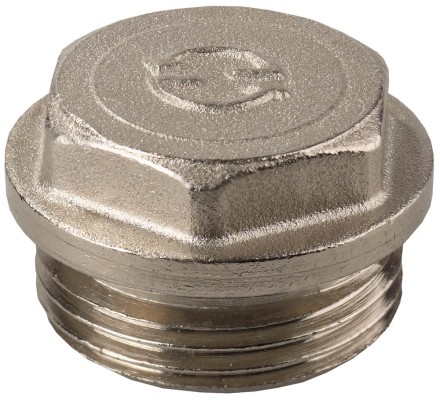 Заглушка GENERAL FITTINGS, 6-ти гранная головка с прижимной шайбой, латунь, наружная резьба, 1&quot; 51100-1 купить в Нижневартовске