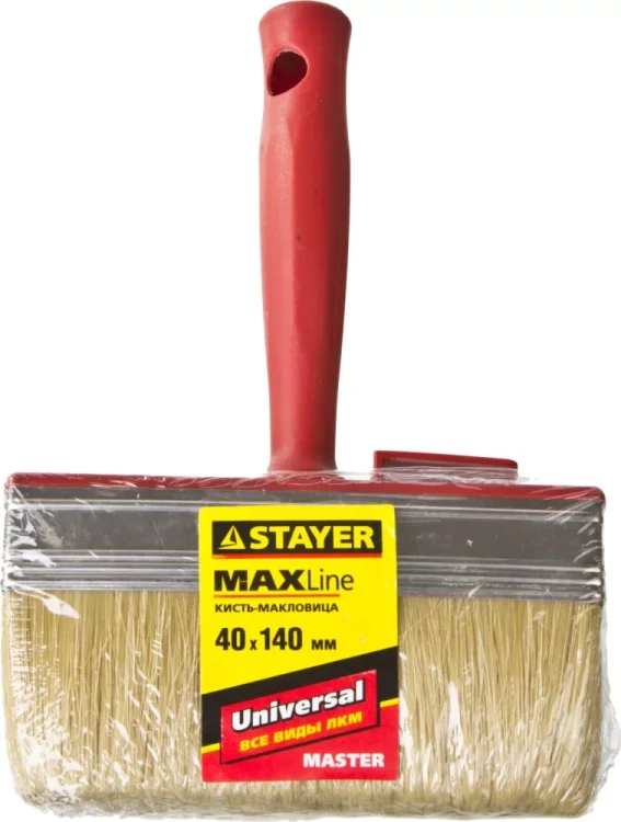 Макловица STAYER "MASTER" UNIVERSAL, светлая щетина, пластмассовый корпус, 4х14см 01824-14 купить в Нижневартовске