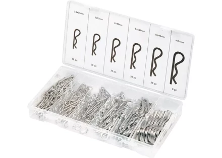 Набор шплинтов, S головки, с фиксацией, 150 предм. СИБРТЕХ 47605 купить в Нижневартовске