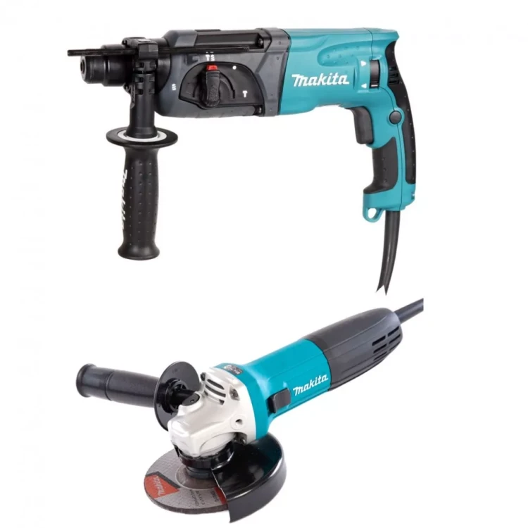 Набор инструмента Makita DK0120 (УШМ GA5030+ перфоратор HR2470) купить в Нижневартовске