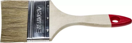 Кисть плоская STAYER "UNIVERSAL-STANDARD", светлая натуральная щетина, деревянная ручка, 75мм 0101-075 купить в Нижневартовске