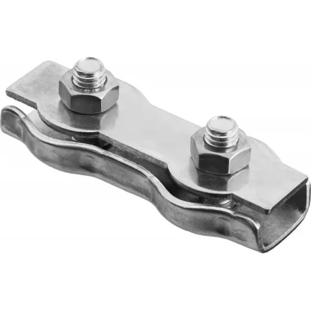 Зажим троса ЗУБР двойной, оцинкованный, 6мм, 2 шт 4-304446-06 купить в Нижневартовске