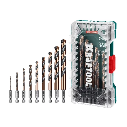 Набор сверл по металлу, хвостовик НЕХ-1/4, сталь М35-Со5% 29652-H10 купить в Нижневартовске