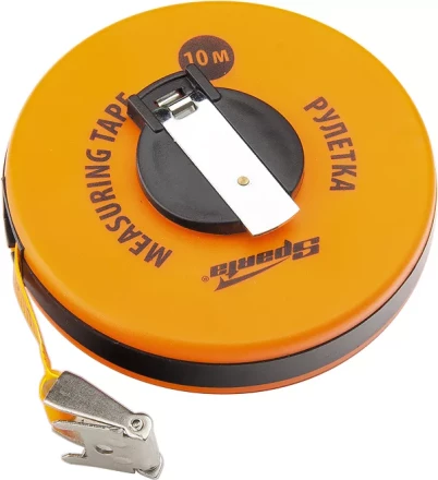 Рулетка геодезическая 10 м х 12,5 мм SPARTA ПВХ закрытый круглый корпус 312115 купить в Нижневартовске