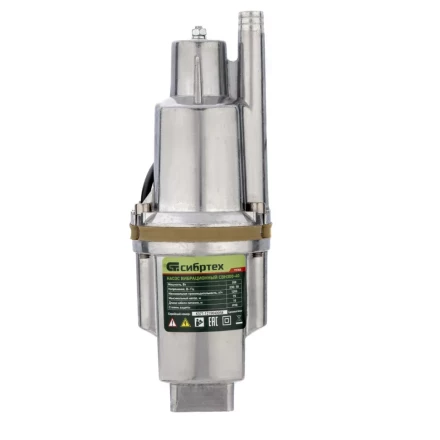 Вибрационный насос СВН300-40, верхний забор, 300 Вт, напор 75 м, 1200 л/ч, кабель 40 м Сибртех 99304 купить в Нижневартовске