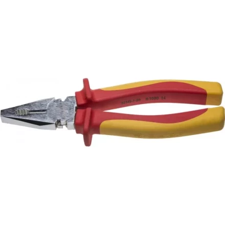 Плоскогубцы ЗУБР "ПРОФЕССИОНАЛ" "ПРОФИЭЛЕКТРИК", диэлектрические комбинированные, двухкомп рукоятка,  до ~1000В, 200мм 22145-1-20 купить в Нижневартовске