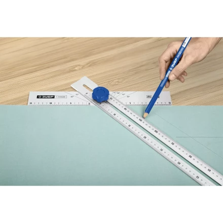 ЗУБР Т-угольник алюминиевый с подвижной направляющей, Профессионал (34389) купить в Нижневартовске