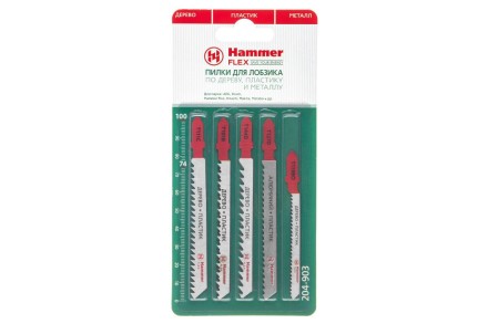 Пилки для лобзика HAMMER JG WD-PL набор No3 (5шт.) купить в Нижневартовске
