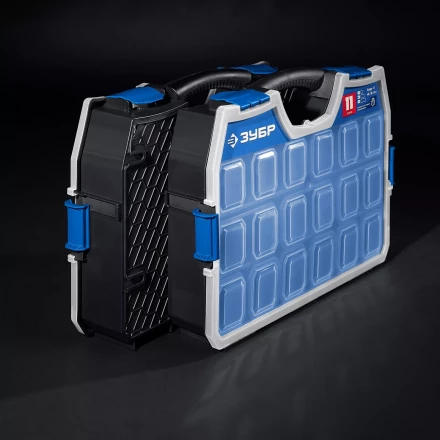 ЗУБР АМУР-11, 462 х 365 х 92 мм, Пластиковый органайзер со съемными лотками (38042-11) купить в Нижневартовске