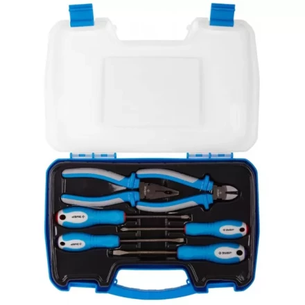 Набор ЗУБР "ЭКСПЕРТ" Плоскогубцы 2201-1-18, бокорезы 2201-5-16, отвертки SL: 5.5, 6, PH: 1, 2, 6 предметов 2201-H6_z01 купить в Нижневартовске