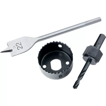 Набор для установки врезных замков 22 мм/54 мм (перовое сверло/кольцевая пила) MTX 704949 купить в Нижневартовске