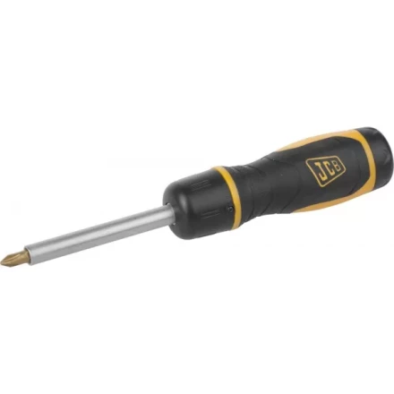 Набор JCB: Отвертка реверсивная, с битами из хромомолибденовой стали, 7 предм.: SL 5, 6мм; PH№ 1, 2; PZ№ 1, 2 JSD025 купить в Нижневартовске