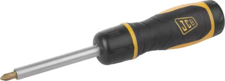 Набор JCB: Отвертка реверсивная, с битами из хромомолибденовой стали, 7 предм.: SL 5, 6мм; PH№ 1, 2; PZ№ 1, 2 JSD025 купить в Нижневартовске