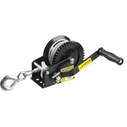 Лебедка ручная барабанная STAYER "MASTER", тяговая, тросовая, 0,7т, 8м 43112-0.7