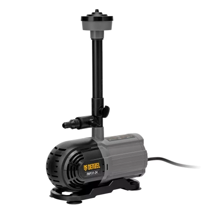 Насос фонтанный FNP31-24, 31 Вт, подъем 2,4 м, 1500 л/ч, колокольчик/2 каскада/гейзер Denzel 99031 купить в Нижневартовске